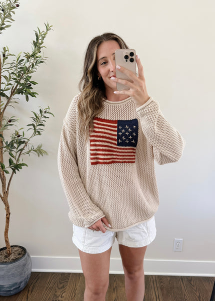 American Flag Knit Sweater