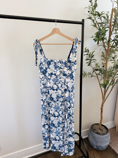 Coastal Blossom Midi Dress