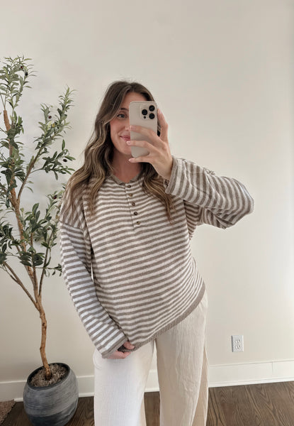 Birdie Button Henley Sweater