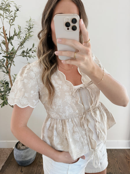 Sutton Scalloped Top