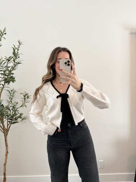 Holiday Velvet Bow Sweater