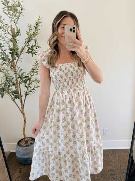 Ava Floral Midi Dress