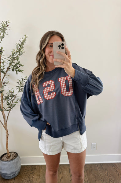 USA Patch Pullover Sweatshirt