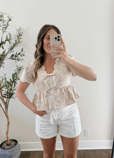 Sutton Scalloped Top