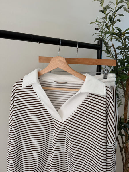 Magnolia Mocha Stripe Set
