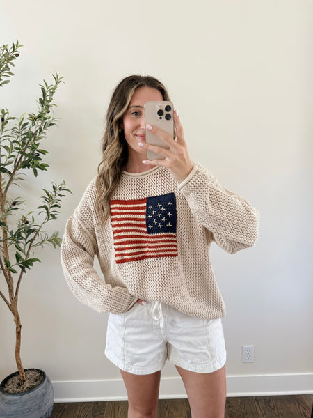 American Flag Knit Sweater