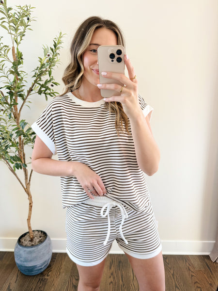 Millie Mocha Stripe Set