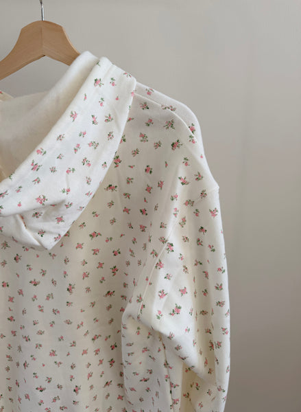 Lana Pink Dainty Floral Hoodie