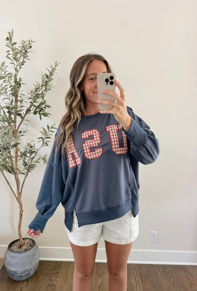 USA Patch Pullover Sweatshirt