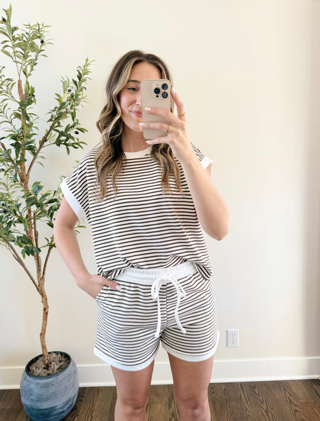Millie Mocha Stripe Set