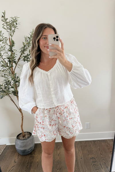 Stella Scallop Edge Embroidered Shorts