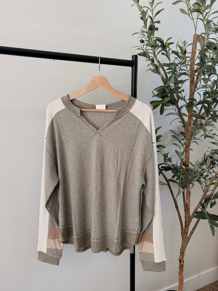 Winnie Waffle Pullover