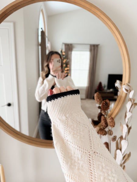 Holiday Velvet Bow Sweater