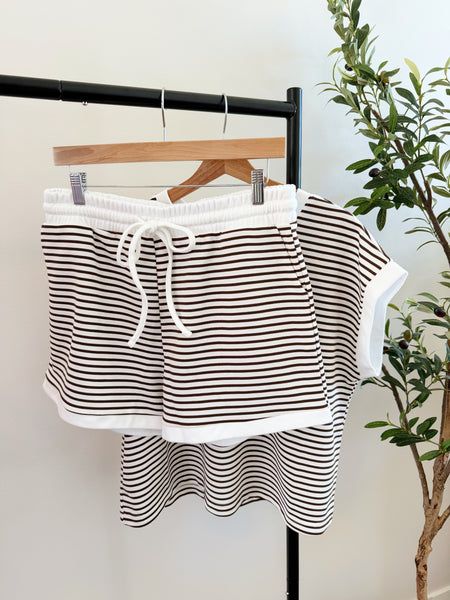 Millie Mocha Stripe Set