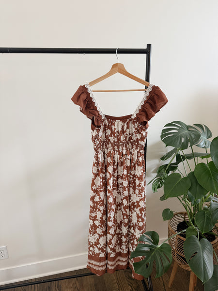 Felicity Floral Brown Dress