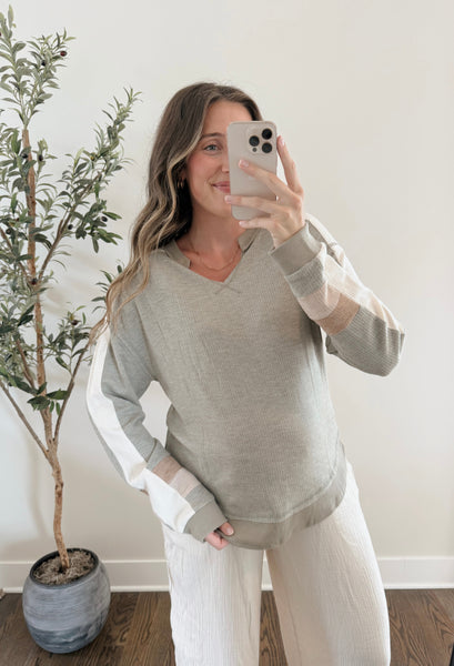 Winnie Waffle Pullover