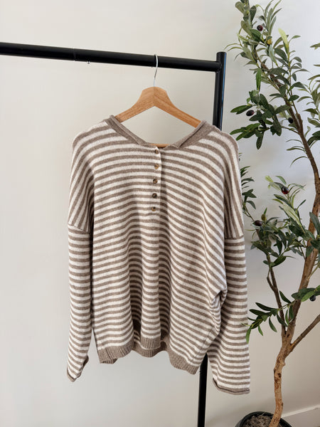 Birdie Button Henley Sweater