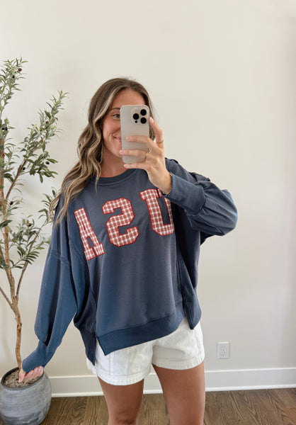 USA Patch Pullover Sweatshirt