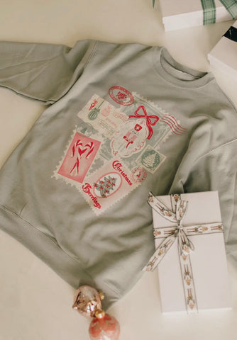 Christmas Post Card Sweatshirt