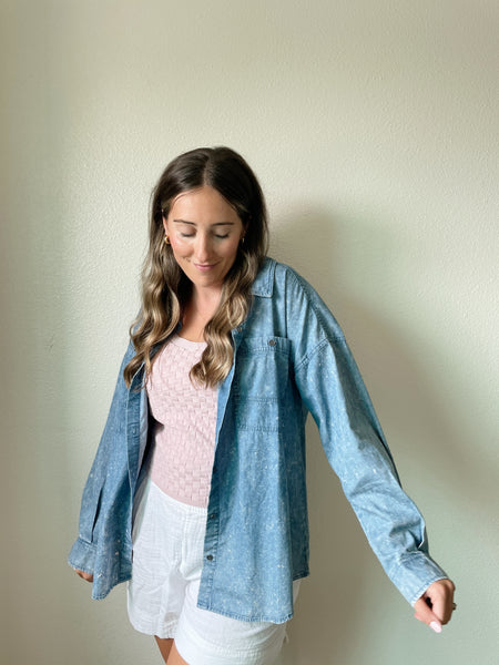 Denim Washed Button Up