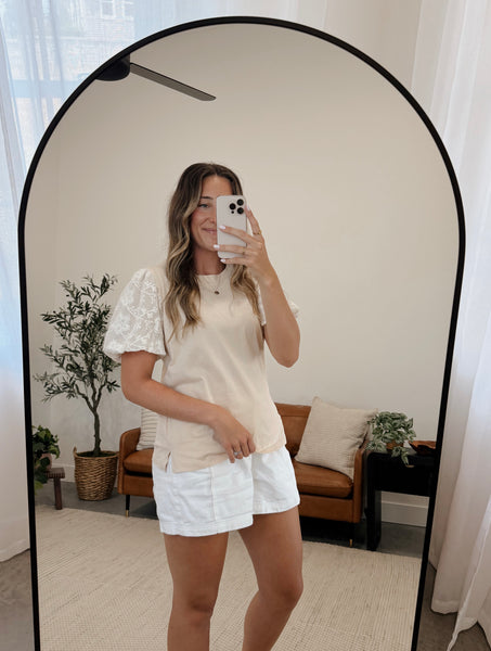 Catalina Crochet Sleeve Top