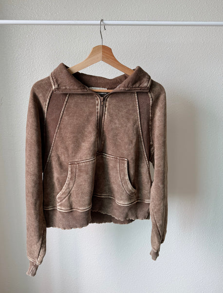 Millie Mocha Half Zip