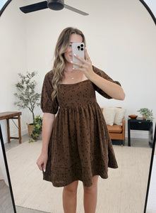 Autumn Floral Corduroy Dress
