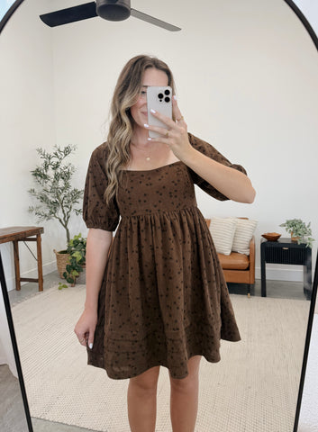 Autumn Floral Corduroy Dress