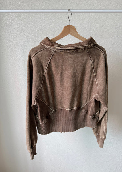 Millie Mocha Half Zip