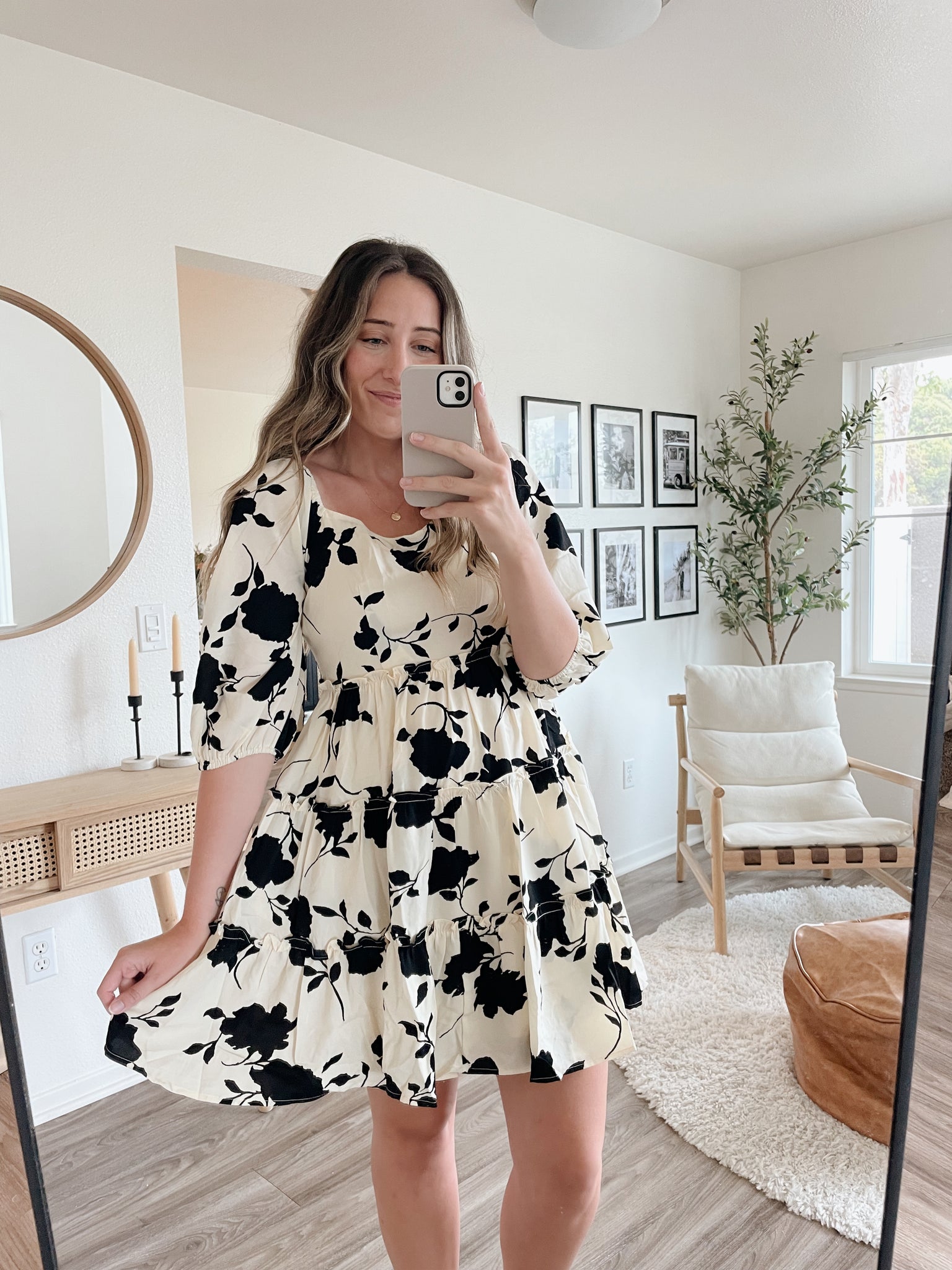 Fallon Floral Ruffled Dress