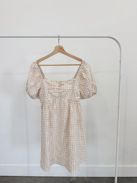 Gabriella Embroidered Gingham Dress