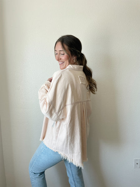 Blush Jean Button Up