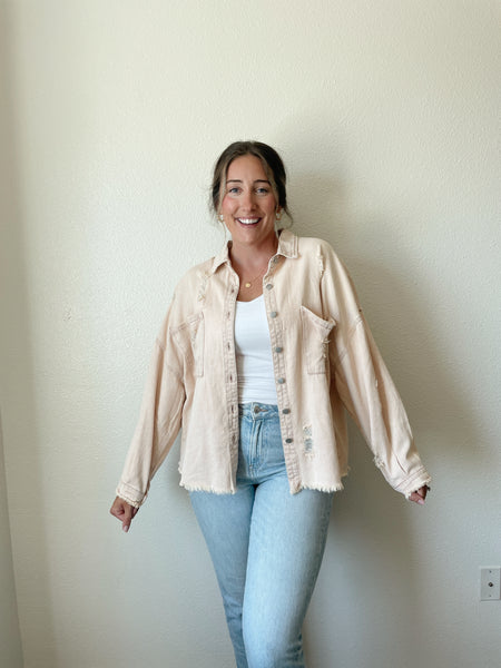 Blush Jean Button Up