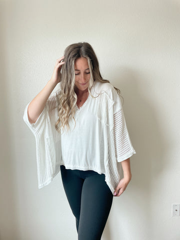 Dune Daydream Patch Top in Ivory