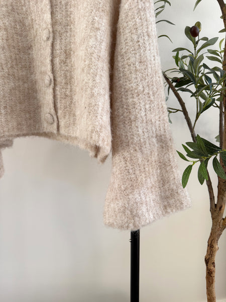 Fallon Fuzzy Knit Cardigan Sweater